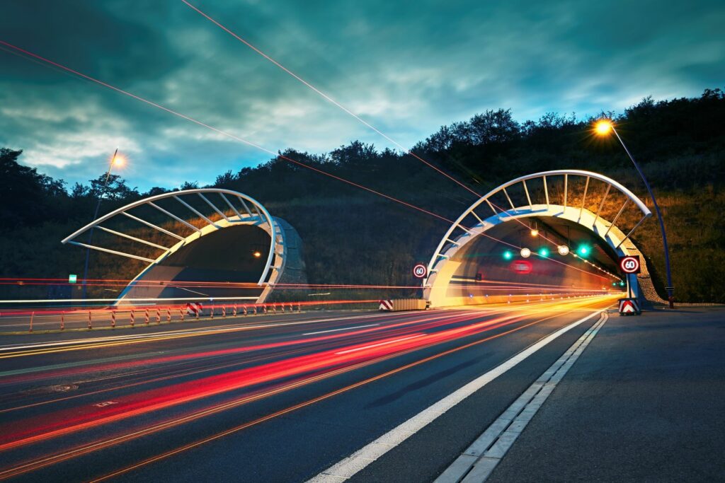 Tunnel by night