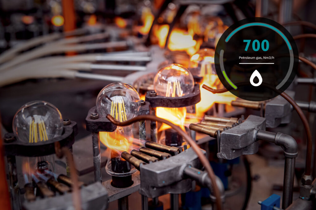 Automated workshop conveyor for the production of incandescent lamps revised