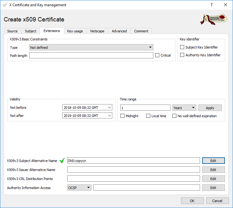 Create Certificate Extensions