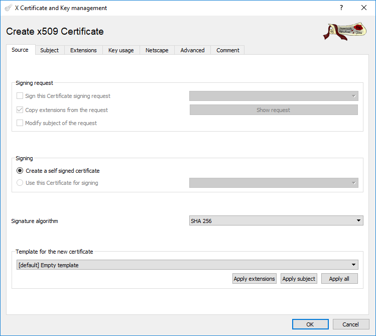 Create Certificate Source