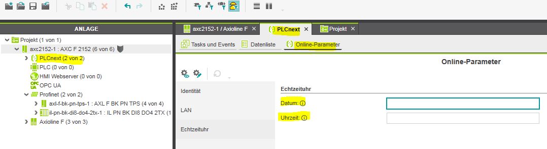 How can I change the realtime clock in PCWE? - PLCnext Engineer ...