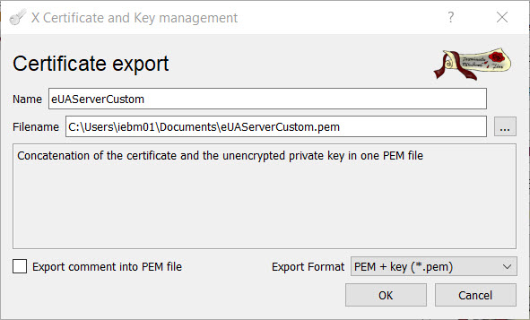 Export Certificate Key