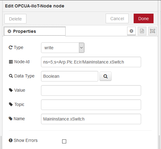 OPCUA IIoT Node