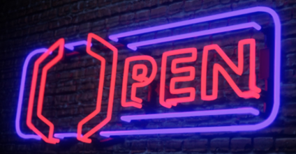Neon sign OPEN