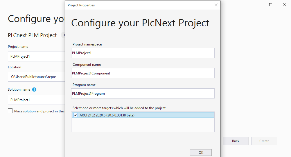 PLCnext Project Configuration