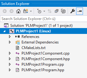 Project tree in solution explrorer