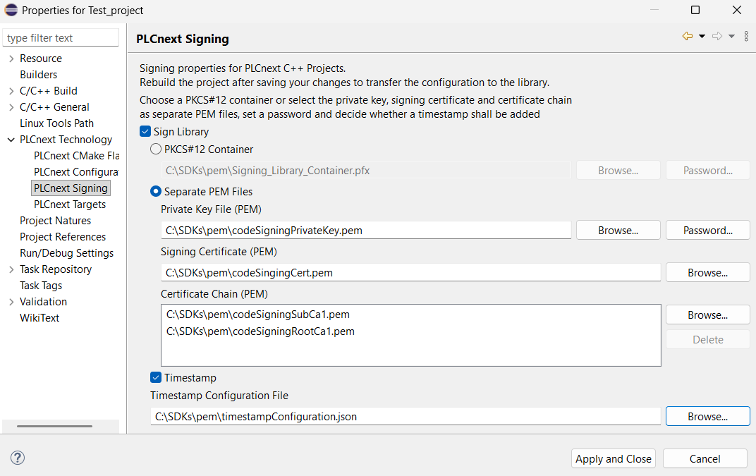 Eclipse signing GUI