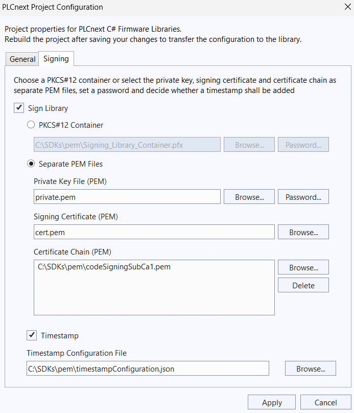 Visual Studio signing GUI