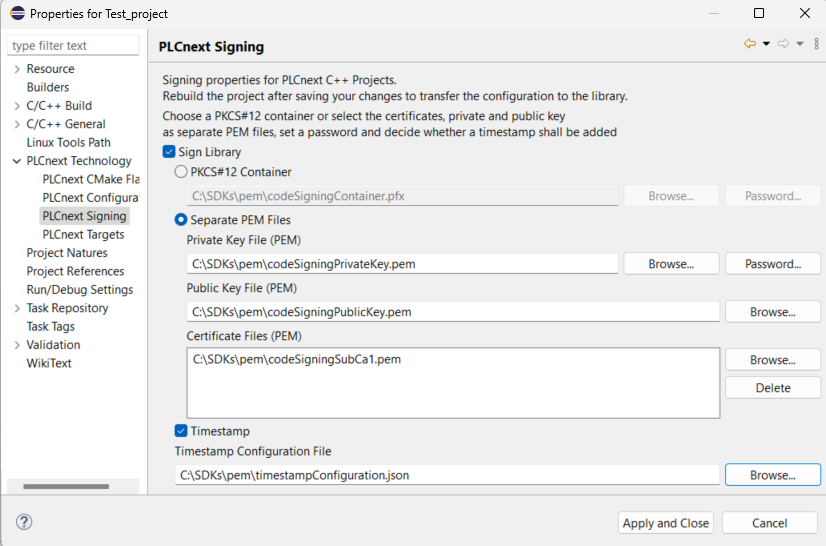 Eclipse signing GUI