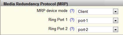 Network switch as MRP client